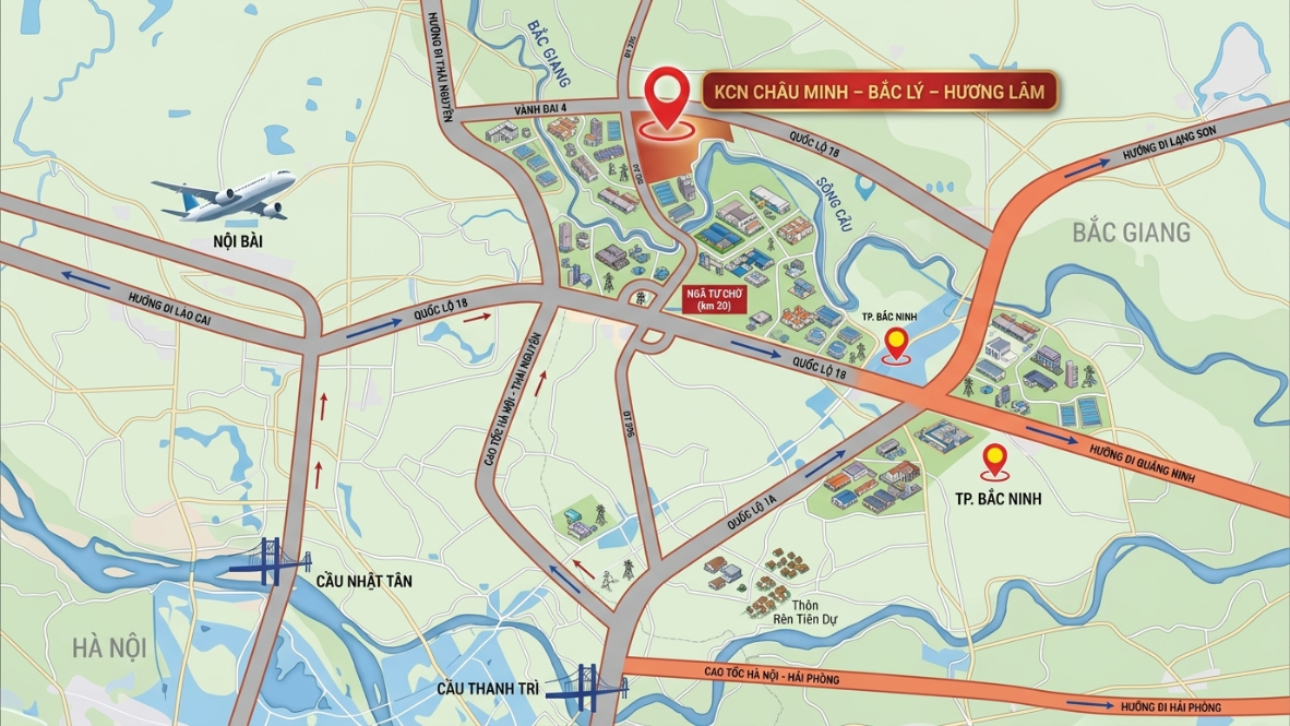 Khu công nghiệp Châu Minh – Bắc Lý – Hương Lâm - Thực tế 1